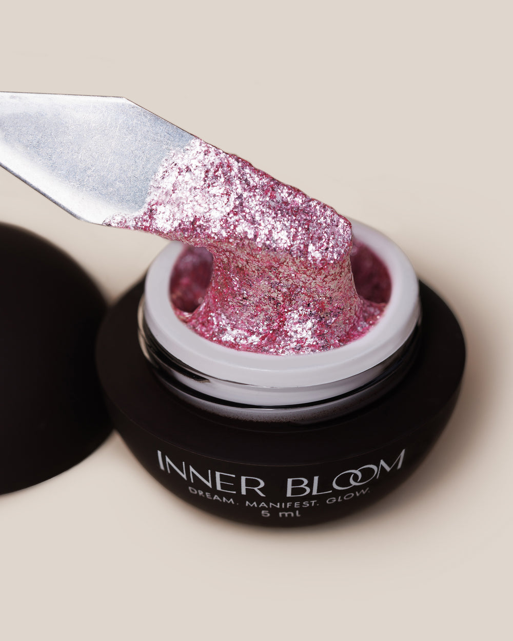 Gel Cosmic Art Fairy Dust Pink 5 ml – textura pe spatulă