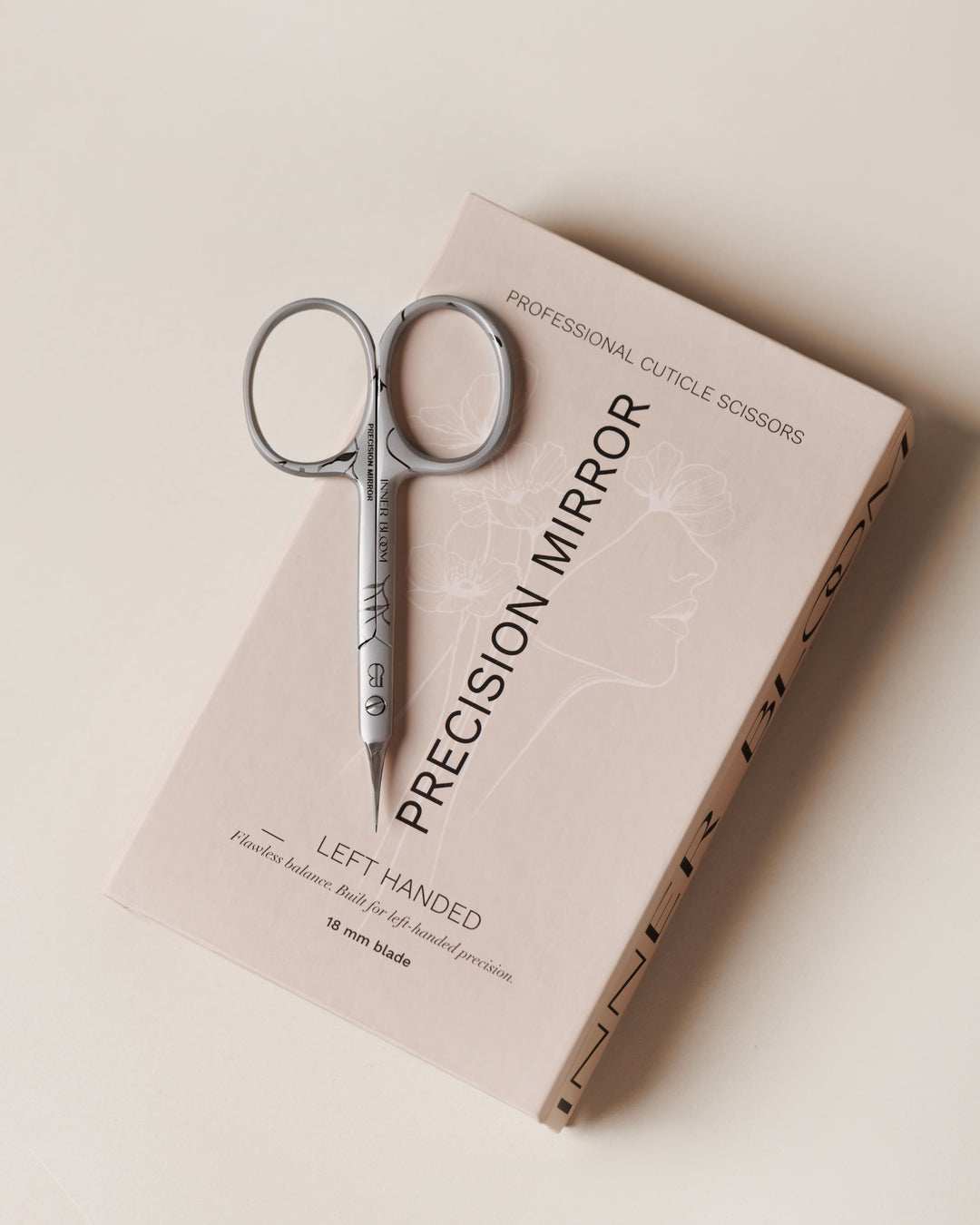 Precision Mirror – Professional Cuticle Scissors (Left-Handed)
